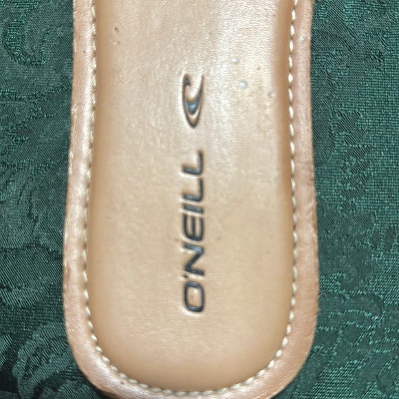 O’Neill Laguna Tan & Silver strappy sandals flip-flops slides Women’s Teen - Picture 2 of 7